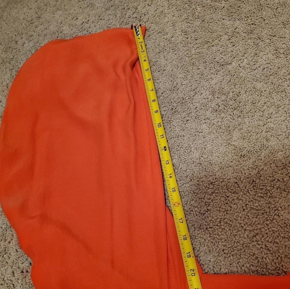 ASOS Orange Cropped Jumpsuit with Cute Cutout Back Detail and Buttons up the Top - Picture 9 of 9